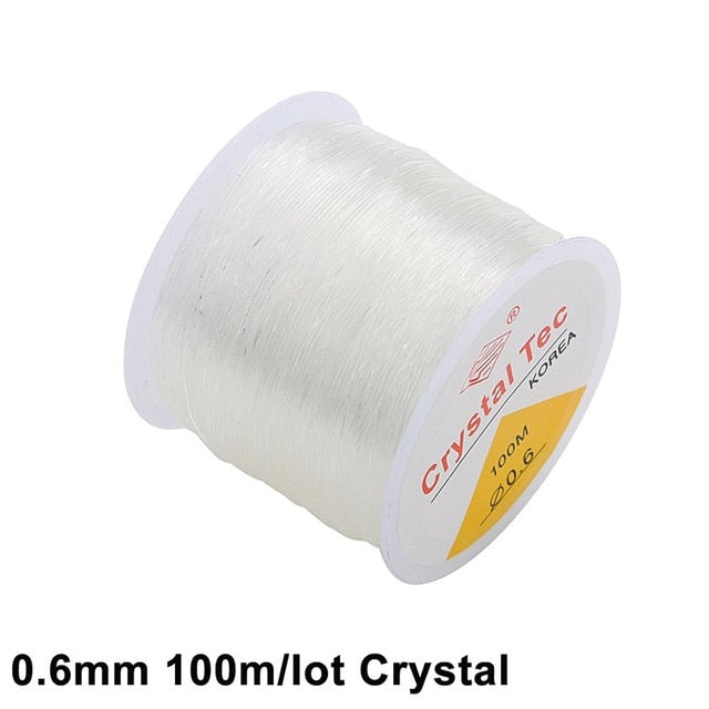 100M Plastic Crystal DIY Beading Stretch Cords Elastic Line Jewelry Making Supply Wire String jeweleri thread String Thread