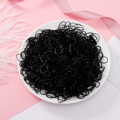 1000pcs/Pack Girls Colorful Small Disposable Rubber Bands Gum For Ponytail Hold Scrunchie Hair Bands Fashion Hair Accessories