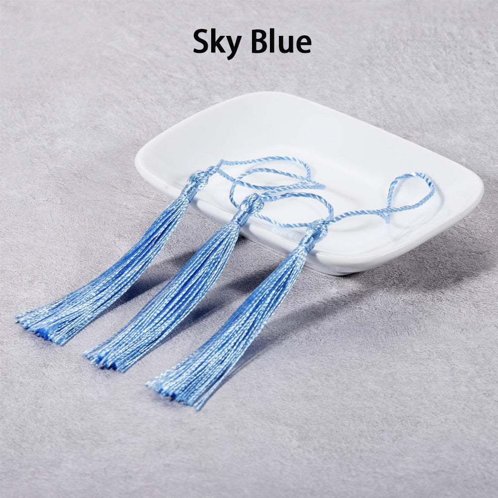 10-30Pcs 70mm Hanging Rope Silk Tassel Fringe For DIY Key Chain Earring Hooks Pendant Jewelry Making Finding Supplie Accessories