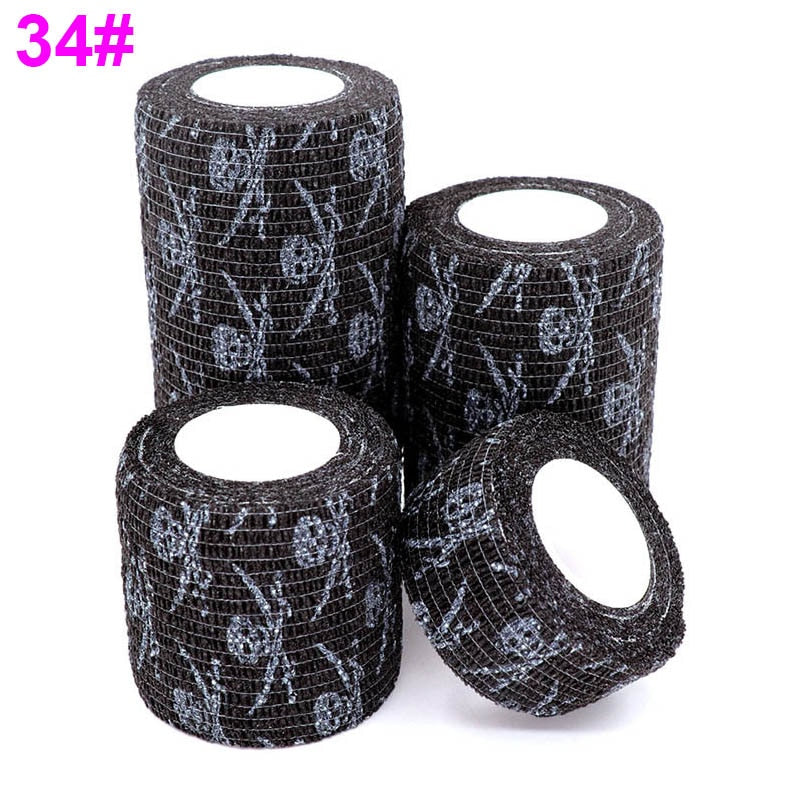 1 Pcs Printed Medical Self Adhesive Elastic Bandage 4.8m Colorful Sports Wrap Tape for Finger Joint Knee First Aid Kit Pet Tape