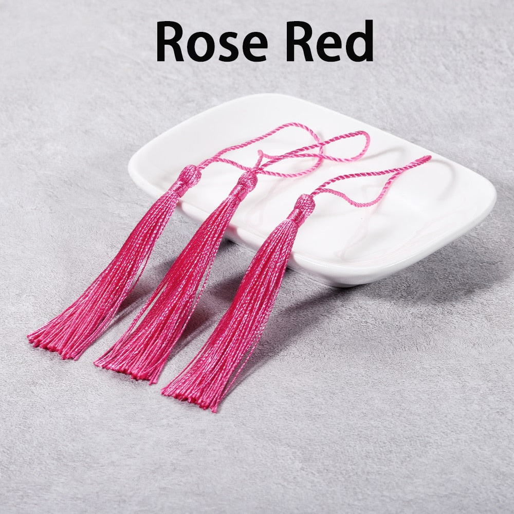 10-30Pcs 70mm Hanging Rope Silk Tassel Fringe For DIY Key Chain Earring Hooks Pendant Jewelry Making Finding Supplie Accessories