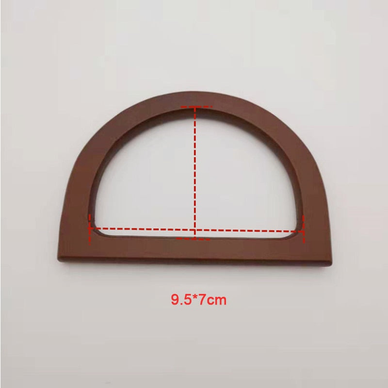 1 pair Round shaped Wooden Handle Replacement DIY Purse Handbag Bag Handles Ring Portable Bag Strap Tote Bag Accessories