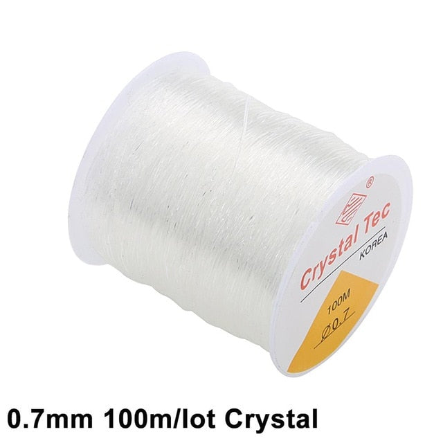 100M Plastic Crystal DIY Beading Stretch Cords Elastic Line Jewelry Making Supply Wire String jeweleri thread String Thread