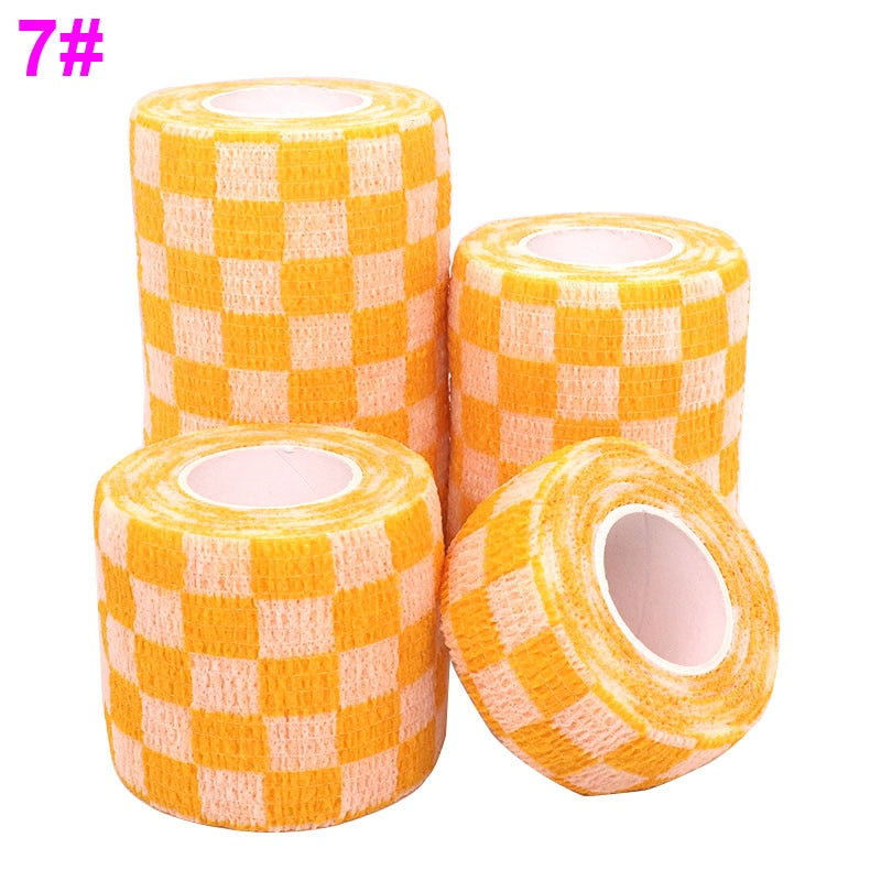 1 Pcs Printed Medical Self Adhesive Elastic Bandage 4.8m Colorful Sports Wrap Tape for Finger Joint Knee First Aid Kit Pet Tape