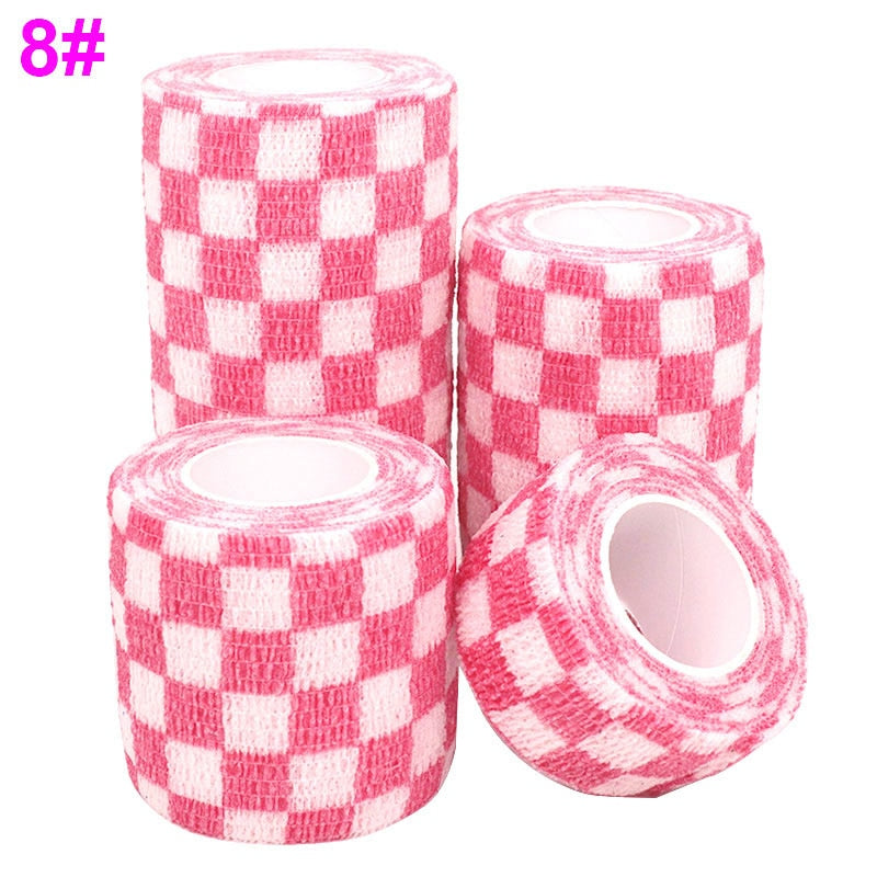 1 Pcs Printed Medical Self Adhesive Elastic Bandage 4.8m Colorful Sports Wrap Tape for Finger Joint Knee First Aid Kit Pet Tape