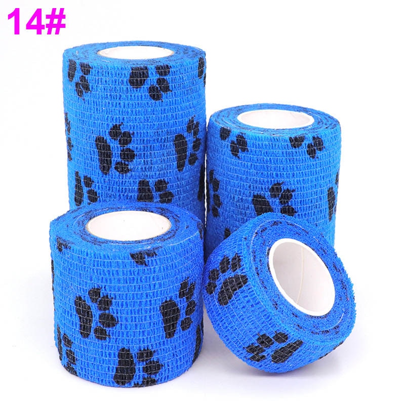 1 Pcs Printed Medical Self Adhesive Elastic Bandage 4.8m Colorful Sports Wrap Tape for Finger Joint Knee First Aid Kit Pet Tape