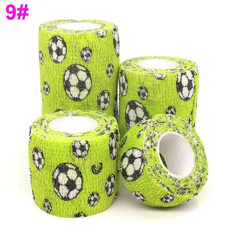 1 Pcs Printed Medical Self Adhesive Elastic Bandage 4.8m Colorful Sports Wrap Tape for Finger Joint Knee First Aid Kit Pet Tape