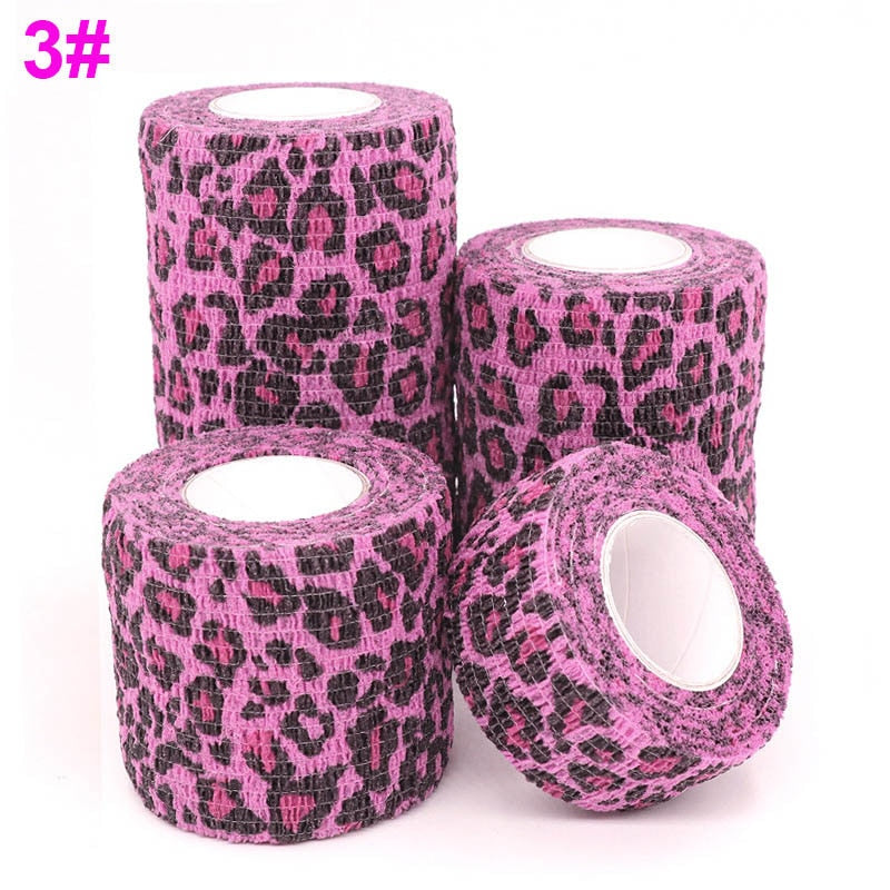 1 Pcs Printed Medical Self Adhesive Elastic Bandage 4.8m Colorful Sports Wrap Tape for Finger Joint Knee First Aid Kit Pet Tape