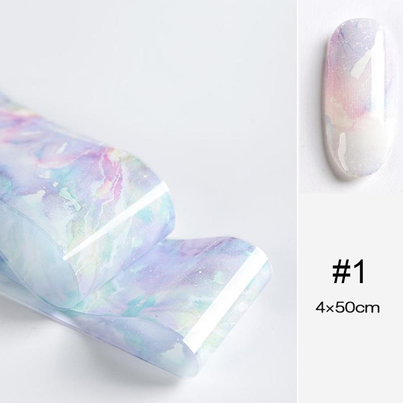 1 Roll Pink Gold Sliver Nail Foils Sparkly Sky Glitter Nail Art Transfer Stickers Slider Paper Nail Art Manicures Decoration New