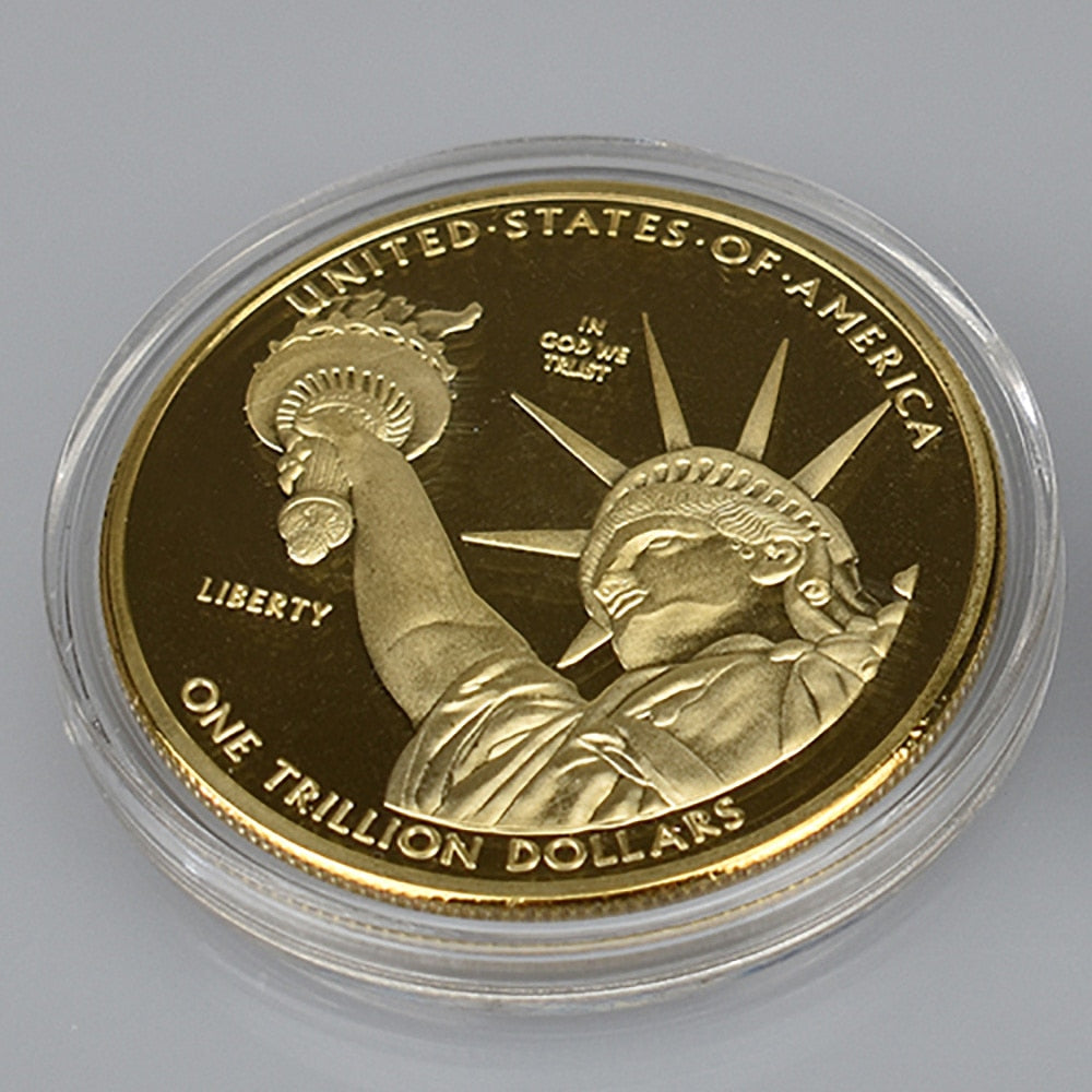 1 Trillion Dollar Gold Coins bit coin gold bitcoin Litecoin Eth XRP doge coin Cardano IOTA FIL shiba Cryptocurrency coin