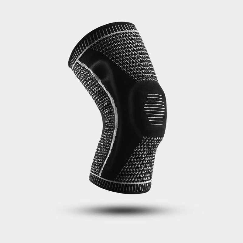 1 Piece Silicone Full Knee Brace Strap Patella Medial Support Strong Meniscus Compression Protection Sport Pads Running Basket