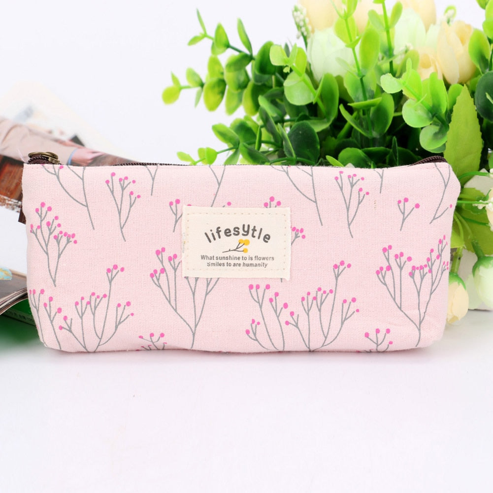 1 Pcs Transparent Grid Zipper Pen Bag Pencil Case Storage Package For Girls Korean Stationery School Supplies School Student