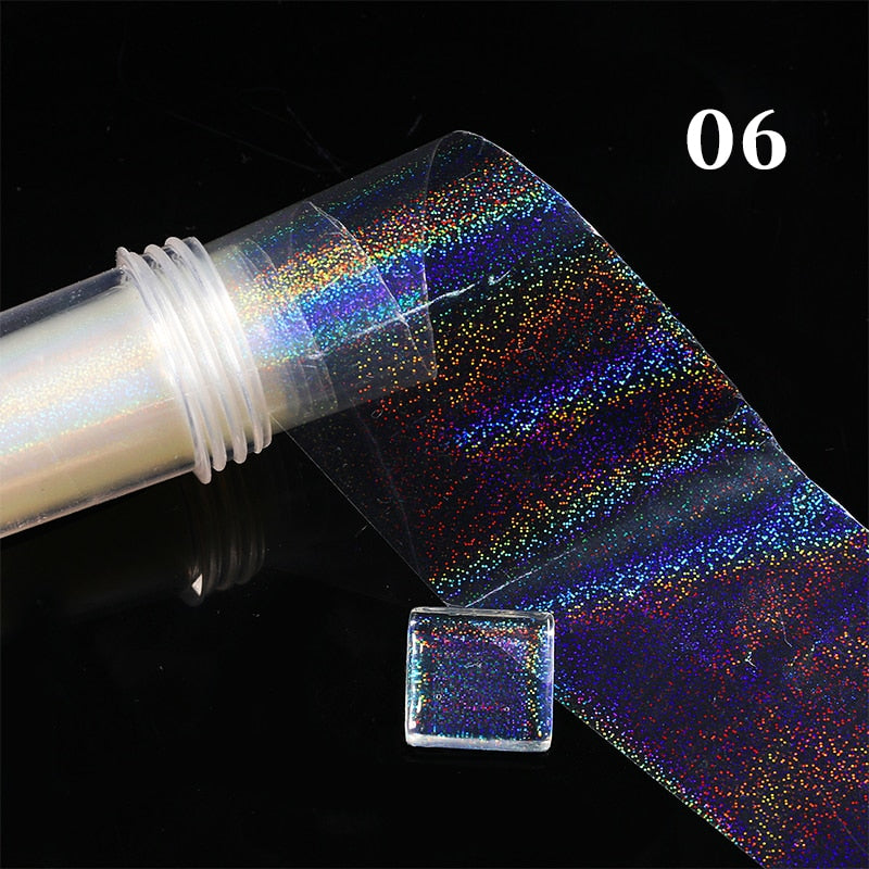 1 Roll Pink Gold Sliver Nail Foils Sparkly Sky Glitter Nail Art Transfer Stickers Slider Paper Nail Art Manicures Decoration New