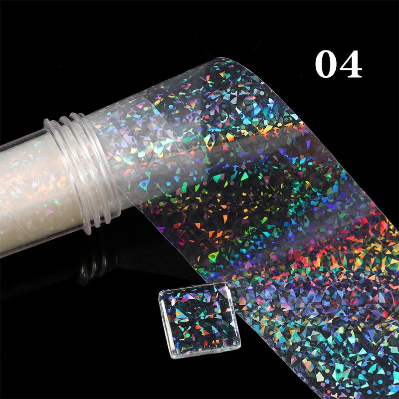 1 Roll Pink Gold Sliver Nail Foils Sparkly Sky Glitter Nail Art Transfer Stickers Slider Paper Nail Art Manicures Decoration New