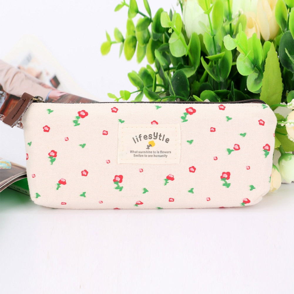 1 Pcs Transparent Grid Zipper Pen Bag Pencil Case Storage Package For Girls Korean Stationery School Supplies School Student