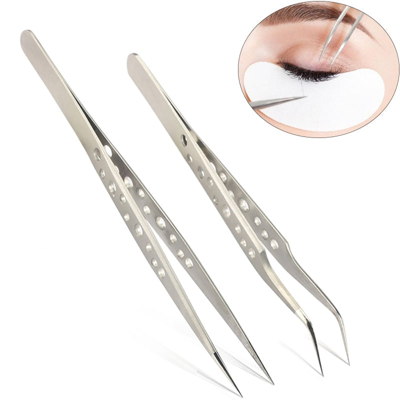 1 Pcs Eyelashes Tweezers Stainless Steel superhard Tweezers High Precision Anti-static tweezers for Eyelash Extensions