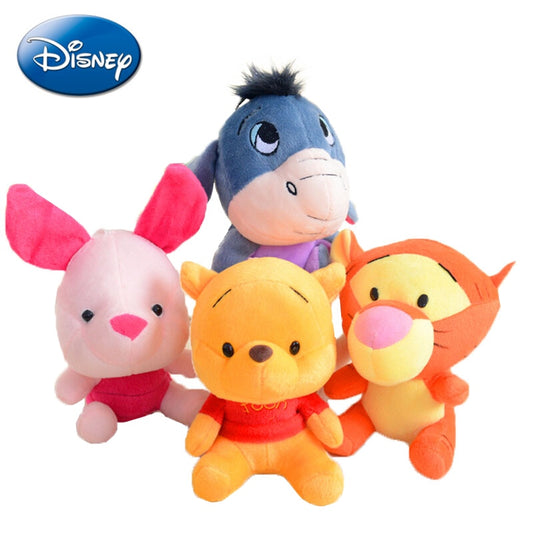 12-18cm Disney Winnie the Pooh Bear Anime Cute Cartoon Plush Dolls Toys Keychain Pendant Kids Birthday Gift