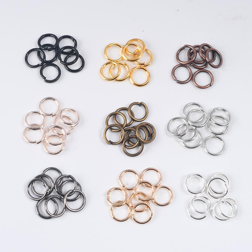 100-200Pcs 3-12mm Single Loop Open Jump Rings Diy Jewelry Making Accessories Split Rings Connectors For Jewelry Making Supplies