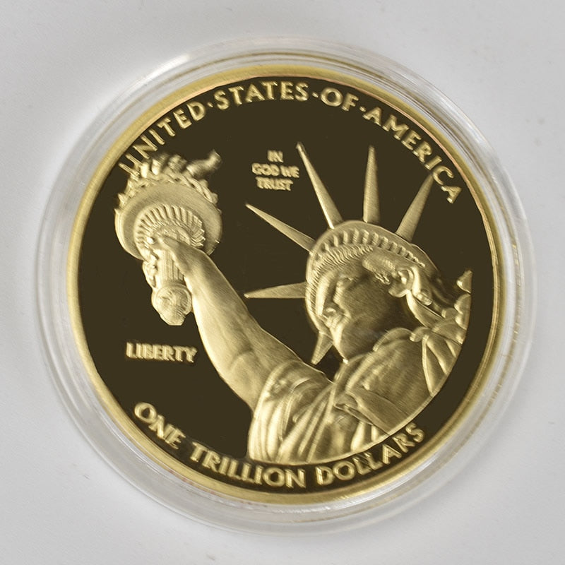 1 Trillion Dollar Gold Coins bit coin gold bitcoin Litecoin Eth XRP doge coin Cardano IOTA FIL shiba Cryptocurrency coin