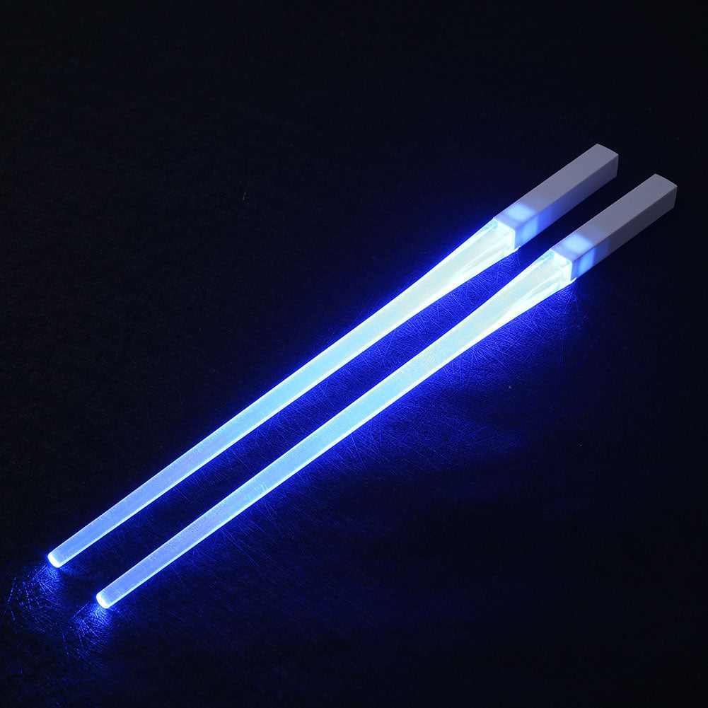 1 Pair LED Luminous Cool Chopsticks Light Up Durable Lightweight Kitchen Dinning Room Party Food Safe Tableware Multi-color Hot