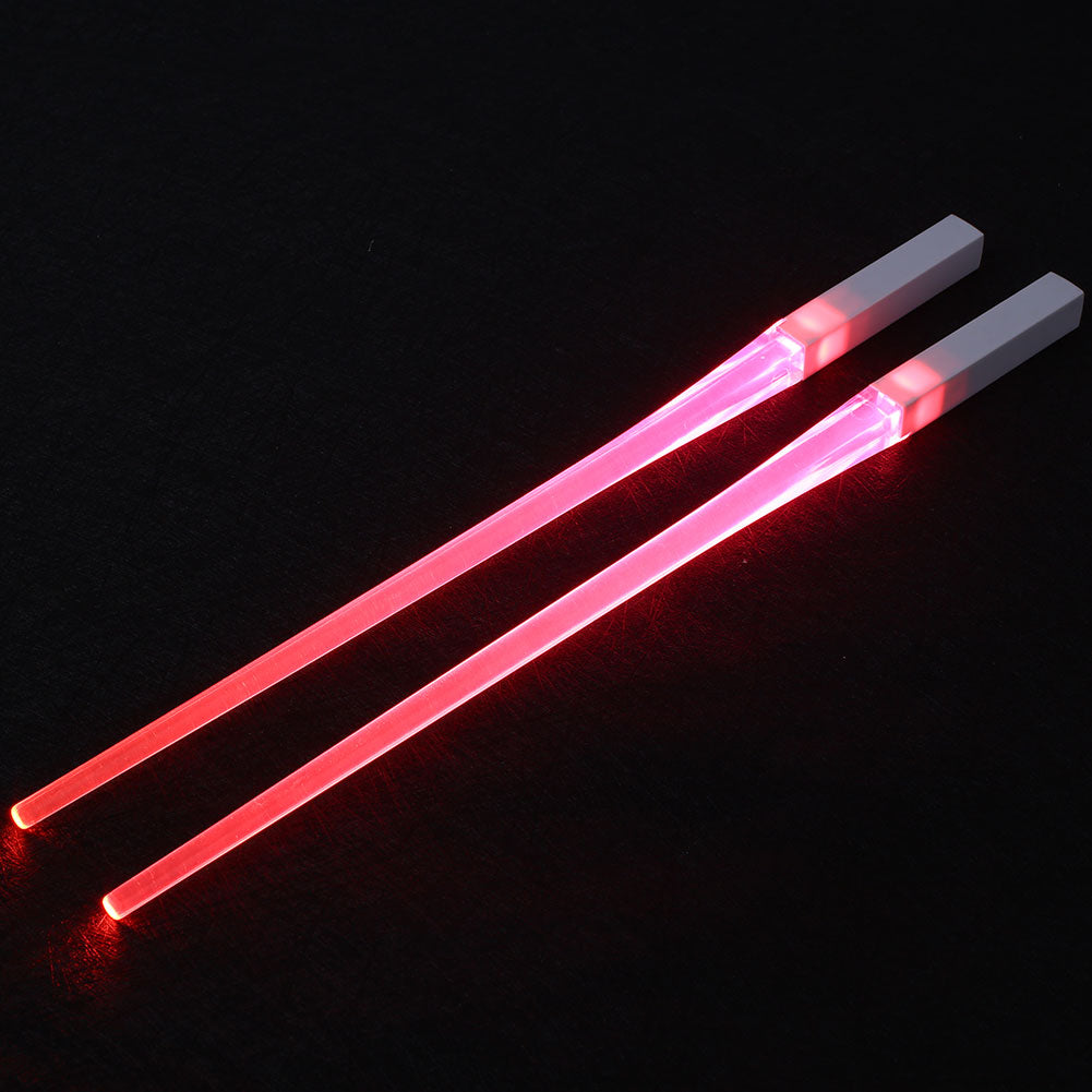 1 Pair LED Luminous Cool Chopsticks Light Up Durable Lightweight Kitchen Dinning Room Party Food Safe Tableware Multi-color Hot