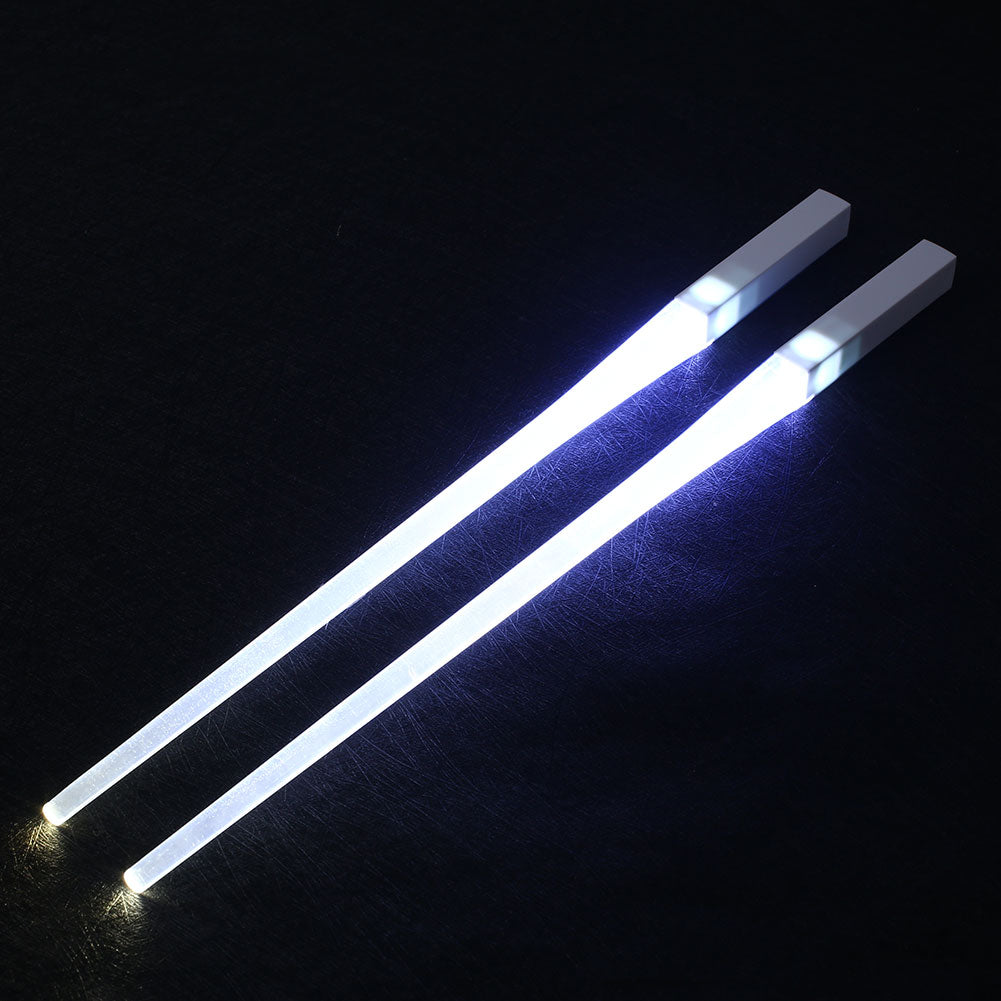 1 Pair LED Luminous Cool Chopsticks Light Up Durable Lightweight Kitchen Dinning Room Party Food Safe Tableware Multi-color Hot