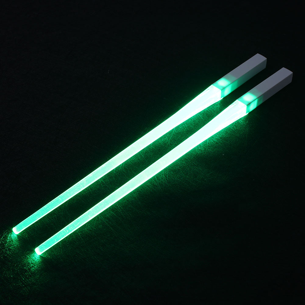 1 Pair LED Luminous Cool Chopsticks Light Up Durable Lightweight Kitchen Dinning Room Party Food Safe Tableware Multi-color Hot