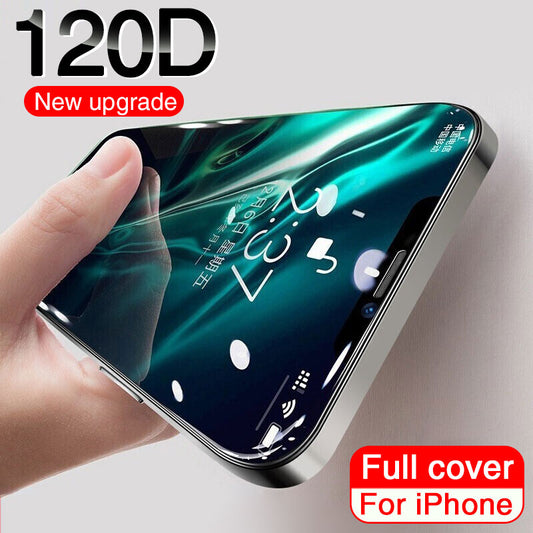 120D New upgrade Tempered Glass For iPhone 14 13 12 7 8 Plus Mini XR X XS Screen Protector For Iphone 14 13 12 11 Pro Max Glass