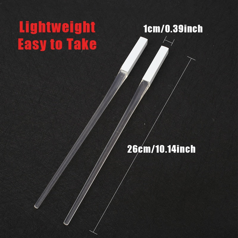 1 Pair LED Luminous Cool Chopsticks Light Up Durable Lightweight Kitchen Dinning Room Party Food Safe Tableware Multi-color Hot